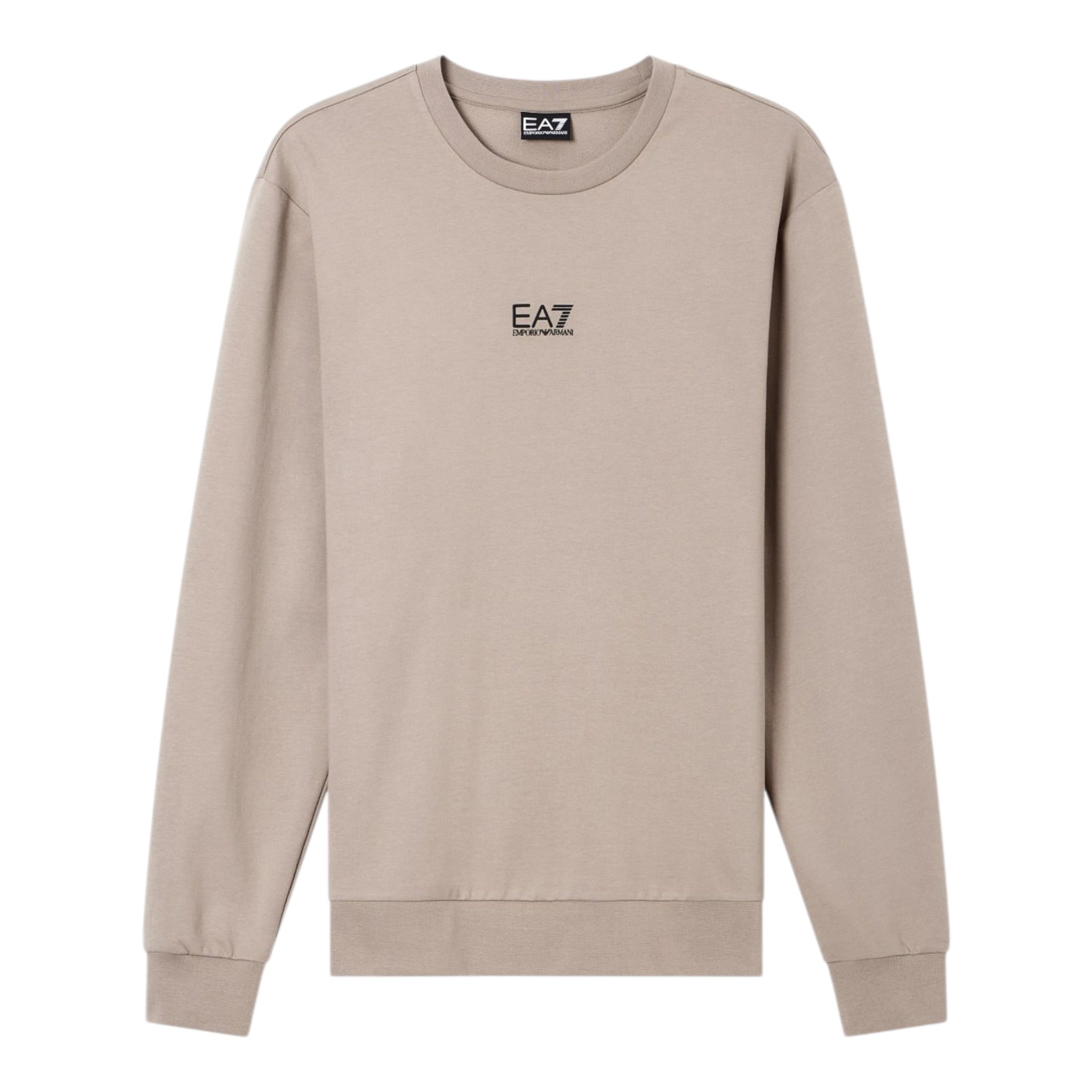 Emporio Armani Felpa Chiusa Girocollo tinta unita con Stampa Beige per Bambino 7B000025X BEIGE EMPORIO ARMANI 
