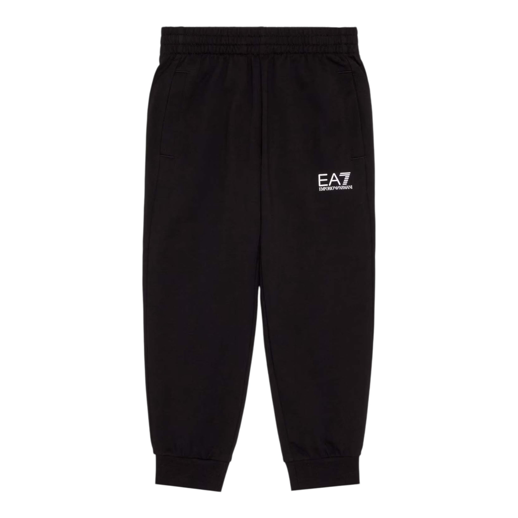 Emporio Armani Pantalone Tuta tinta unita con Logo Nero per Bambino 7B000027A NERO EMPORIO ARMANI 