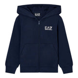Emporio Armani Felpa con Zip E Cappuccio tinta unita Blu per Bambino 7B000064 BLU EMPORIO ARMANI 