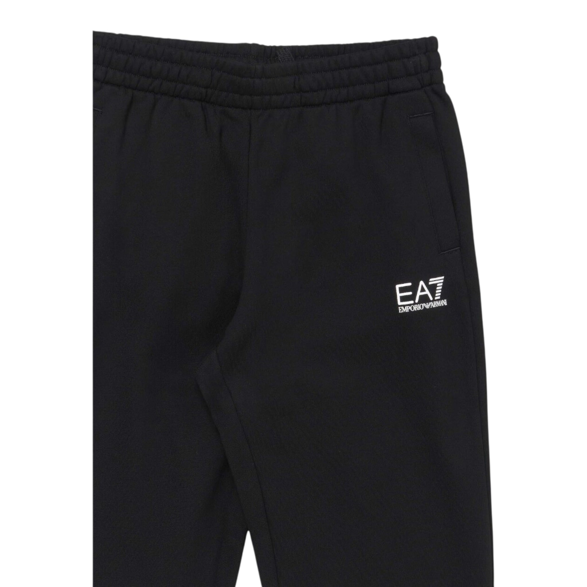 Emporio Armani Pantalone Modello Tuta tinta unita con Stampa Nero/Bianco per Bambino 7B000163 NERO/BIANCO EMPORIO ARMANI 