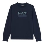 Emporio Armani Felpa Chiusa Girocollo tinta unita con Stampa Blu per Bambino 7B000170X BLU EMPORIO ARMANI 
