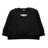 Emporio Armani Felpa Chiusa Girocollo tinta unita con Logo Nero per Bambino 7B000184 NERO EMPORIO ARMANI 