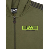 Emporio Armani Felpa con Zip E Cappuccio tinta unita Verde per Bambino 7B000185X VERDE EMPORIO ARMANI 