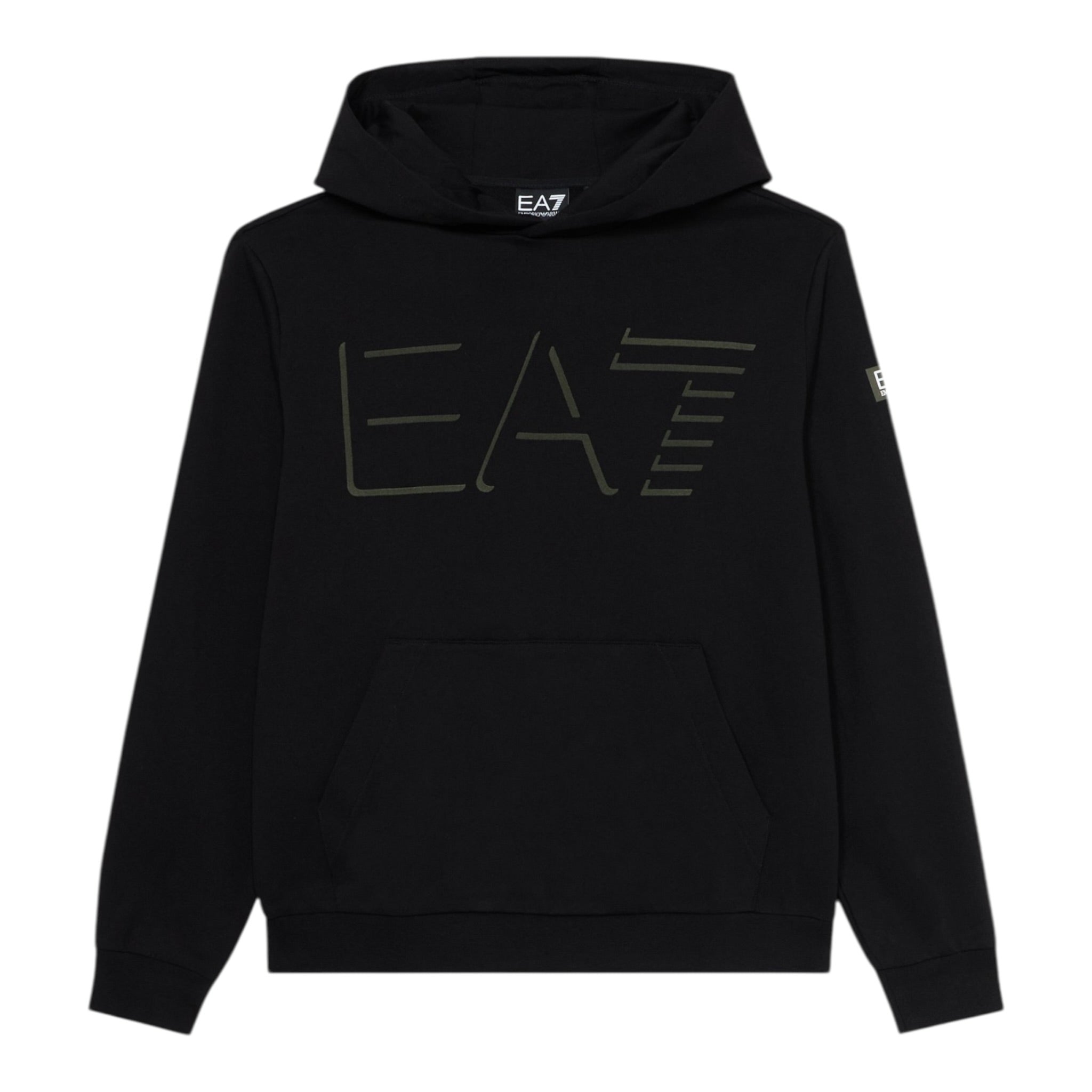 Emporio Armani Felpa Chiusa con Cappuccio tinta unita con Logo Nero per Bambino 7B000198 NERO EMPORIO ARMANI 