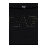 Emporio Armani Felpa Chiusa con Cappuccio tinta unita con Logo Nero per Bambino 7B000198 NERO EMPORIO ARMANI 