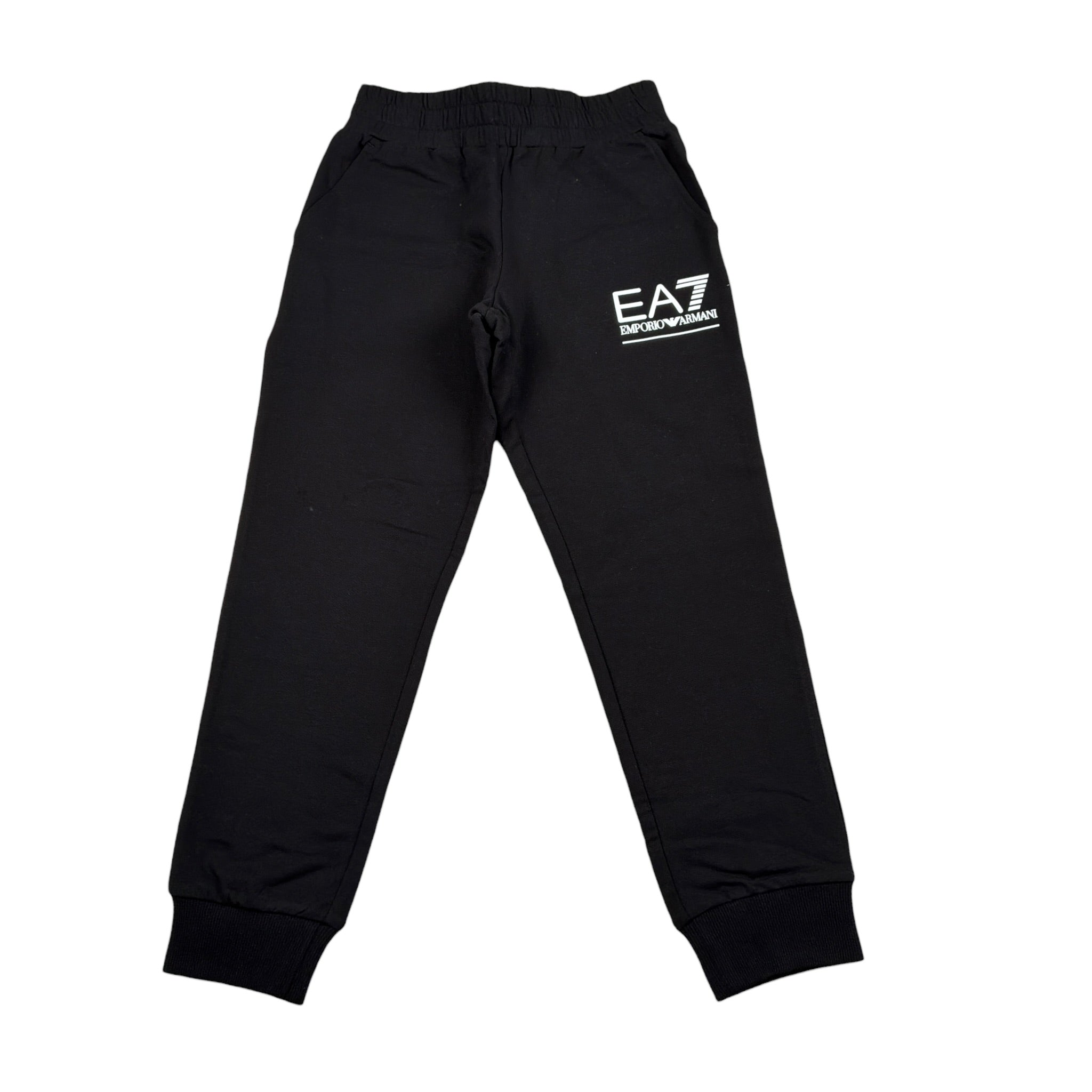 Emporio Armani Pantalone Tuta tinta unita con Logo Nero per Bambino 7G000108 NERO EMPORIO ARMANI 