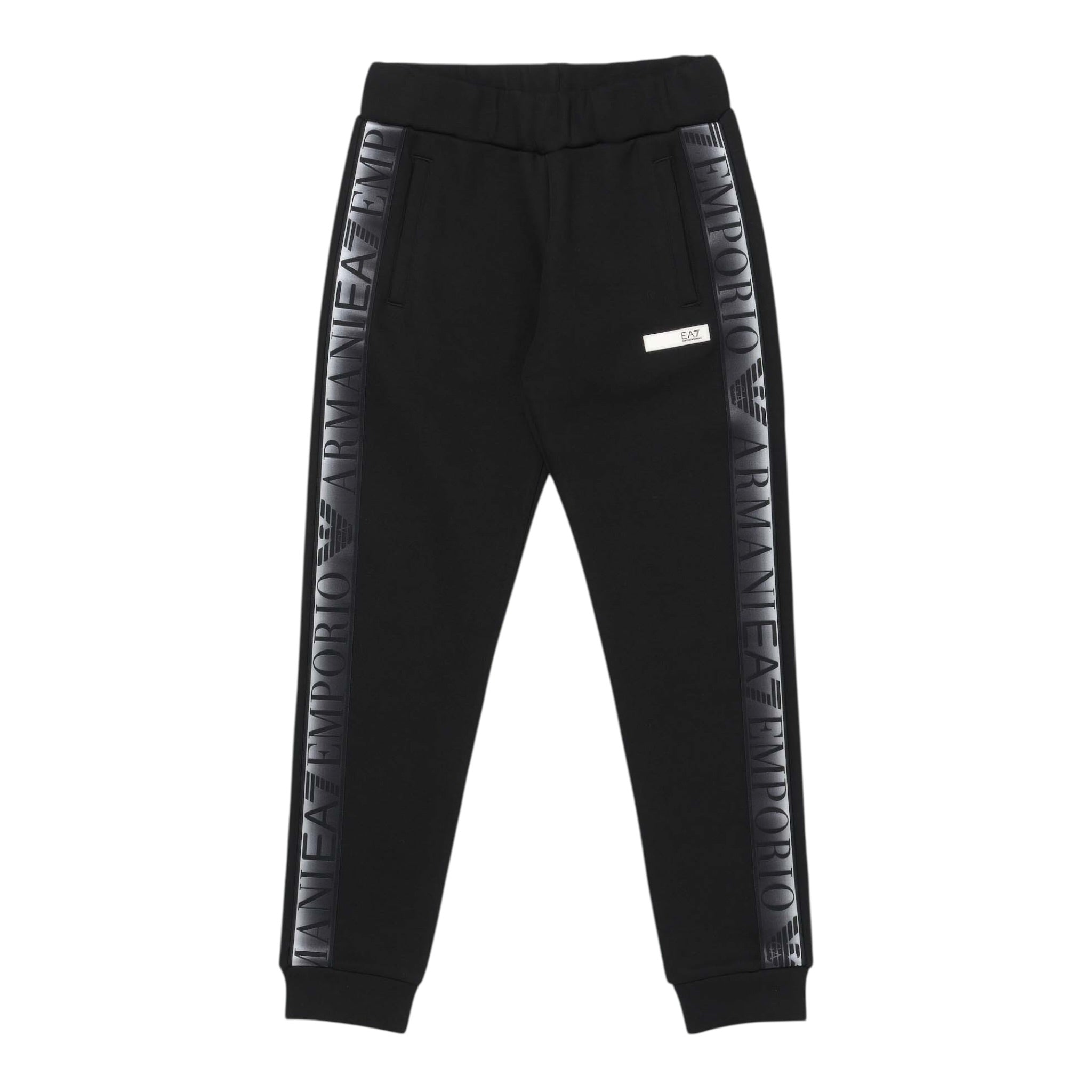 Emporio Armani Pantalone tinta unita con Profili Logati Nero per Bambino 7G000160 NERO EMPORIO ARMANI 