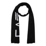 Emporio Armani Sciarpa tinta unita con Logo In Contrasto Nero per Bambino 7X000007 NERO EMPORIO ARMANI 