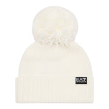Emporio Armani Cappello tinta unita con Pon Pon Panna per Bambino 7Y000045 PANNA EMPORIO ARMANI 