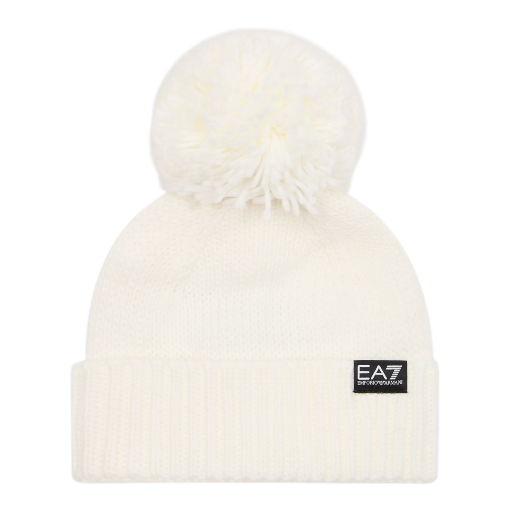 Emporio Armani Cappello tinta unita con Pon Pon Panna per Bambino 7Y000045 PANNA EMPORIO ARMANI 