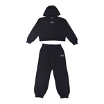 Emporio Armani Completo 2 Pezzi Felpa-Pantalone tinta unita Nero per Bambina AF16219N NERO EMPORIO ARMANI 