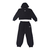 Emporio Armani Completo 2 Pezzi Felpa-Pantalone tinta unita Nero per Bambina AF16219N NERO EMPORIO ARMANI 