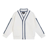 Emporio Armani Cardigan tinta unita con Logo Panna per Bambina EB000147 PANNA EMPORIO ARMANI 