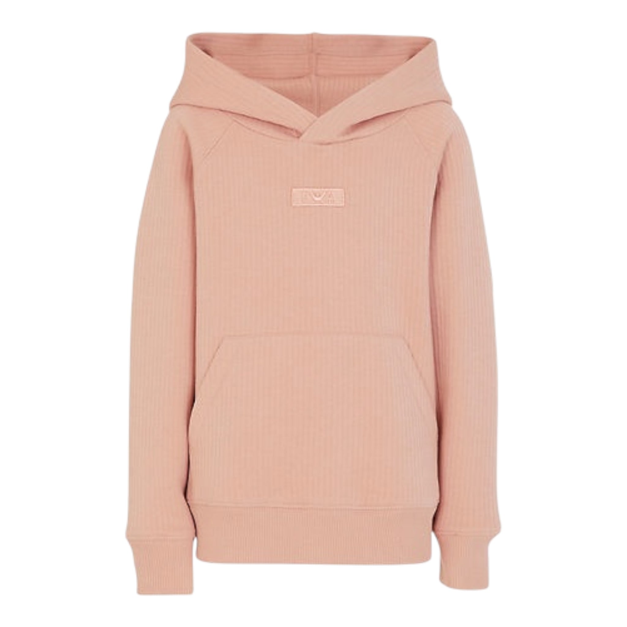 Emporio Armani Felpa tinta unita con Cappuccio Pesca per Bambino EB000463 PESCA EMPORIO ARMANI 