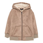 Emporio Armani Giubbino tinta unita con Zip E Cappuccio Marrone per Bambino EB000508X MARRONE EMPORIO ARMANI 