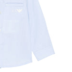 Emporio Armani Camicia Manica Lunga tinta unita Azzurro per Neonato EB000789 AZZURRO EMPORIO ARMANI 