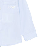 Emporio Armani Camicia Manica Lunga tinta unita Azzurro per Neonato EB000789 AZZURRO EMPORIO ARMANI 
