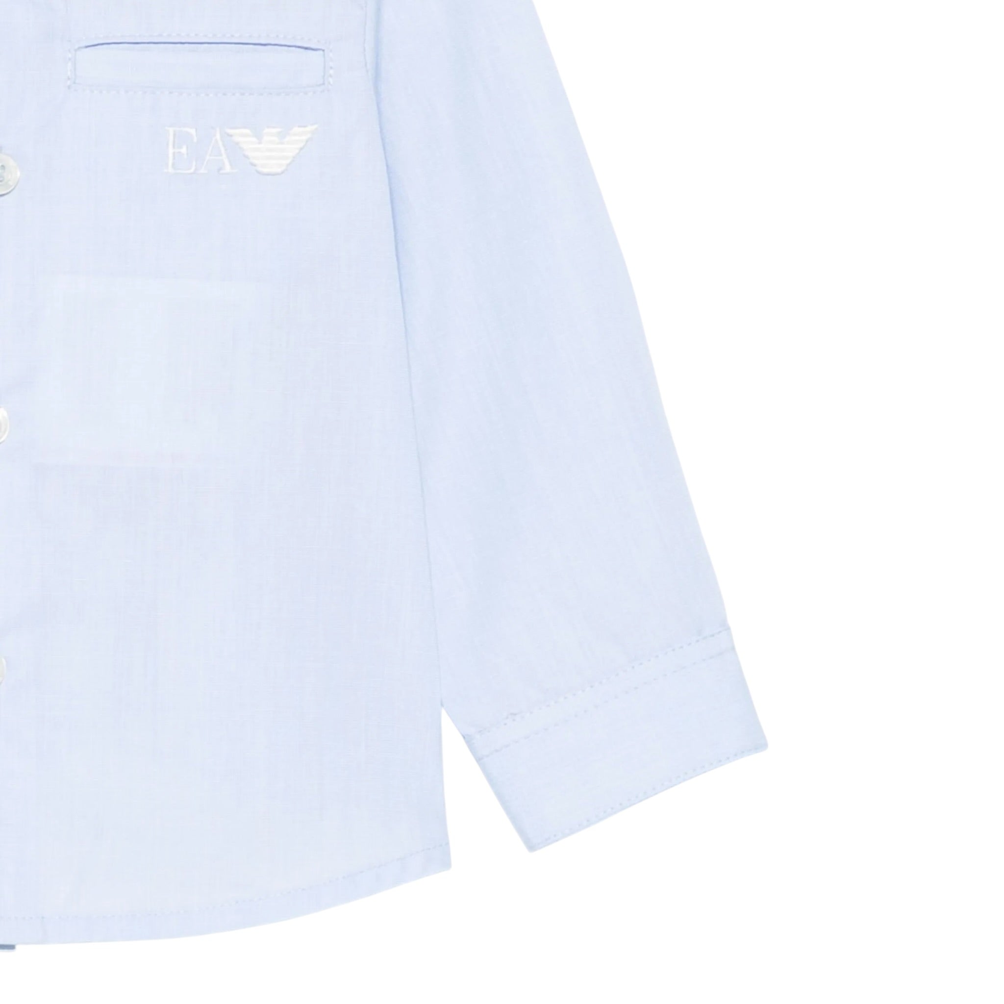 Emporio Armani Camicia Manica Lunga tinta unita Azzurro per Neonato EB000789 AZZURRO EMPORIO ARMANI 