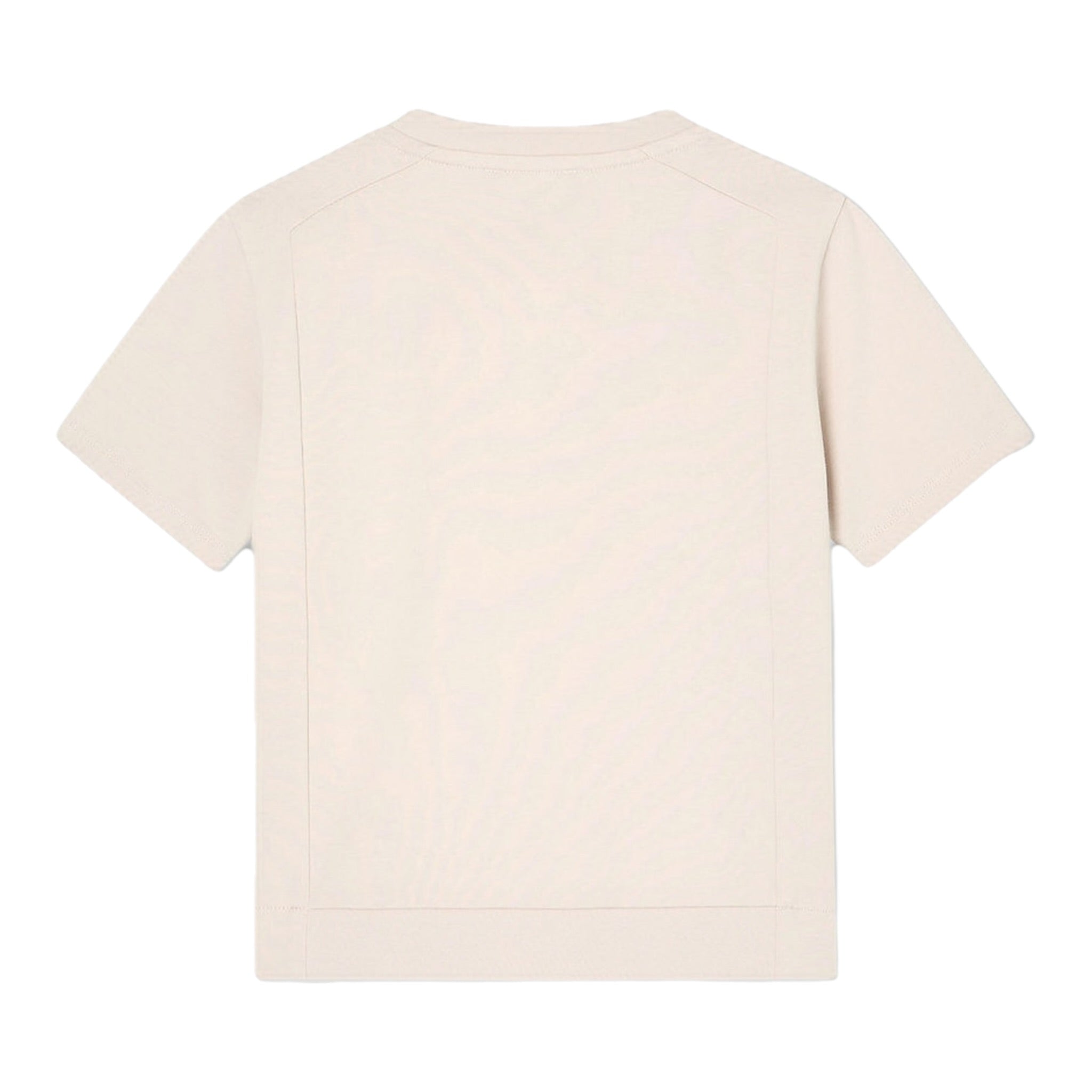 Emporio Armani T-Shirt Girocollo tinta unita con Logo Beige per Bambino EB000813 BEIGE EMPORIO ARMANI 