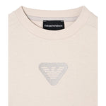 Emporio Armani T-Shirt Girocollo tinta unita con Logo Beige per Bambino EB000813 BEIGE EMPORIO ARMANI 