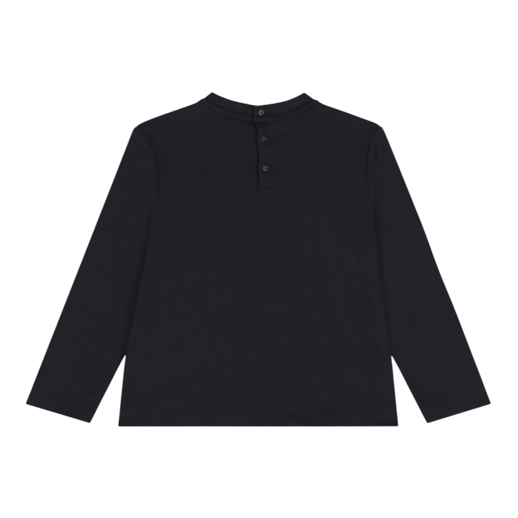 Emporio Armani Shirt Girocollo tinta unita con Logo Blu per Neonato EB00418 BLU EMPORIO ARMANI 