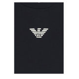 Emporio Armani Shirt Girocollo tinta unita con Logo Blu per Neonato EB00418 BLU EMPORIO ARMANI 