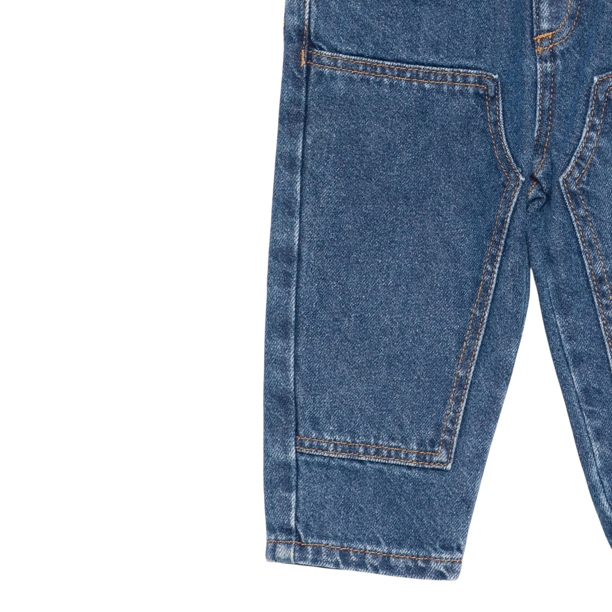 Emporio Armani Jeans tinta unita con Elastico In Vita Blu per Neonato EB00572 BLU EMPORIO ARMANI 