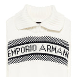 Emporio Armani Maglia con Colletto tinta unita con Logo Panna per Bambino EG000432 PANNA EMPORIO ARMANI 