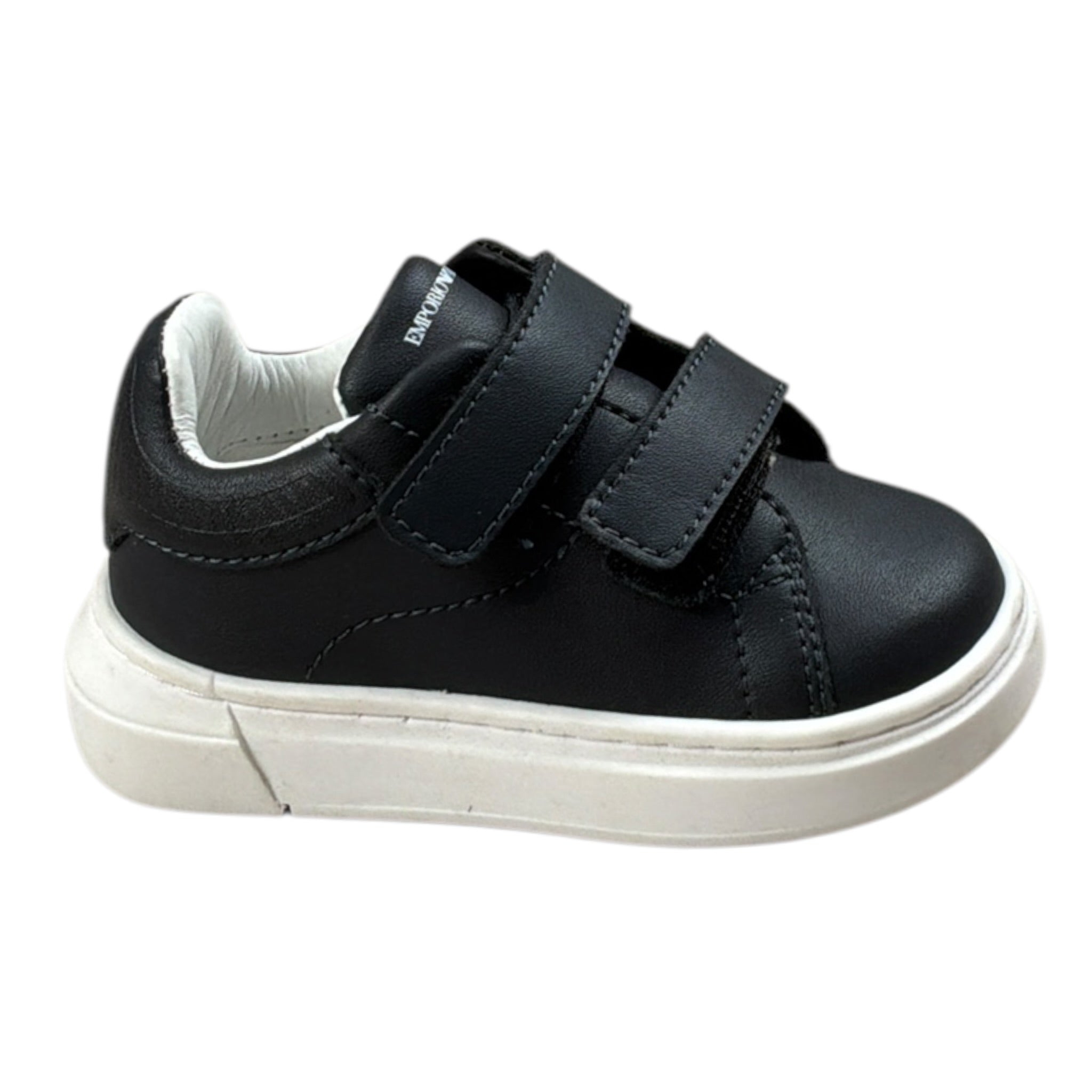 Emporio Armani Sneakers tinta unita con Strappi Blu per Neonato XMX022N BLU EMPORIO ARMANI 