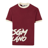 Ermanno Scervino T-Shirt tinta unita con Stampa Bordeaux per Bambina F5MSJGTH121 BORDEAUX ERMANNO SCERVINO 