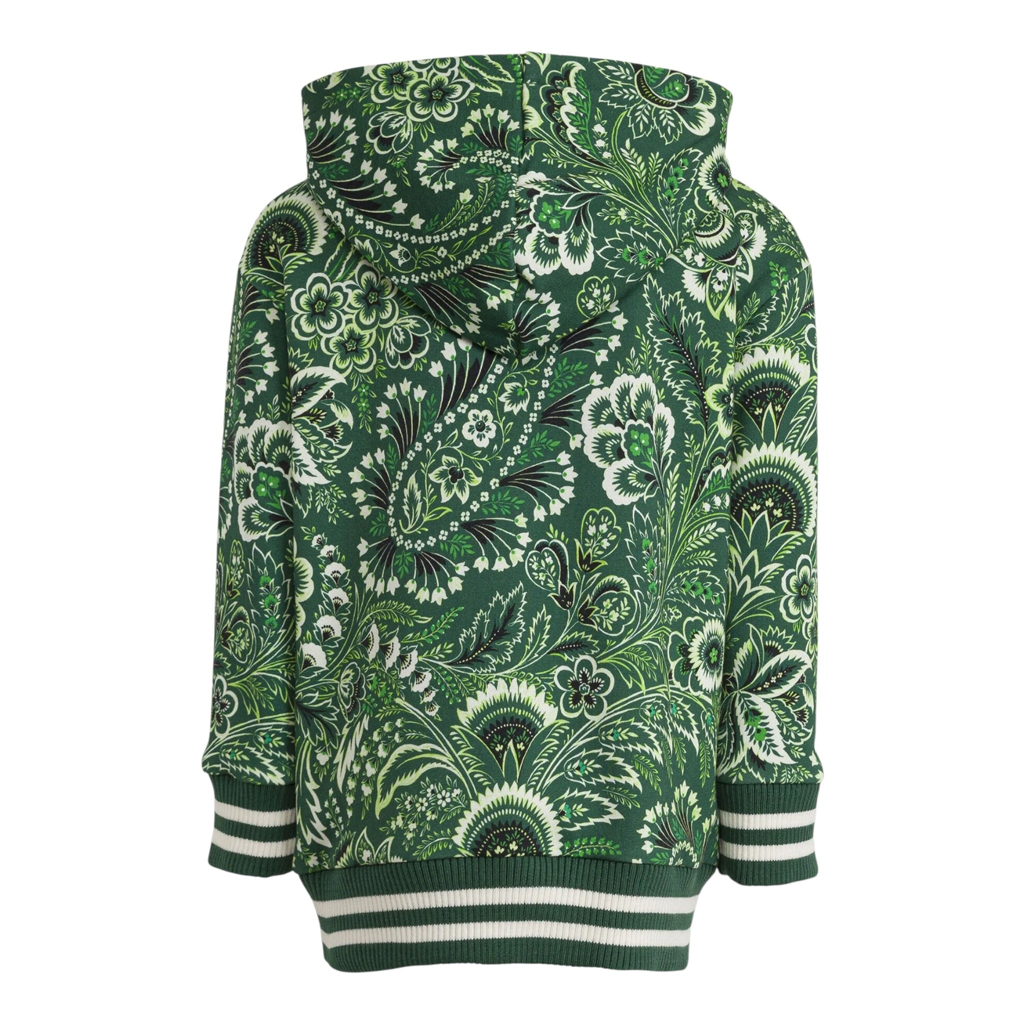 Etro Felpa con Zip E Cappuccio Stampa Fantasia Verde per Bambino GU4P10 VERDE ETRO 
