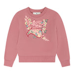 Etro Felpa Chiusa Girocollo tinta unita con Ricamo Rosa per Bambina GV4A60 ROSA ETRO 