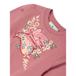 Etro Felpa Chiusa Girocollo tinta unita con Ricamo Rosa per Bambina GV4A60 ROSA ETRO 