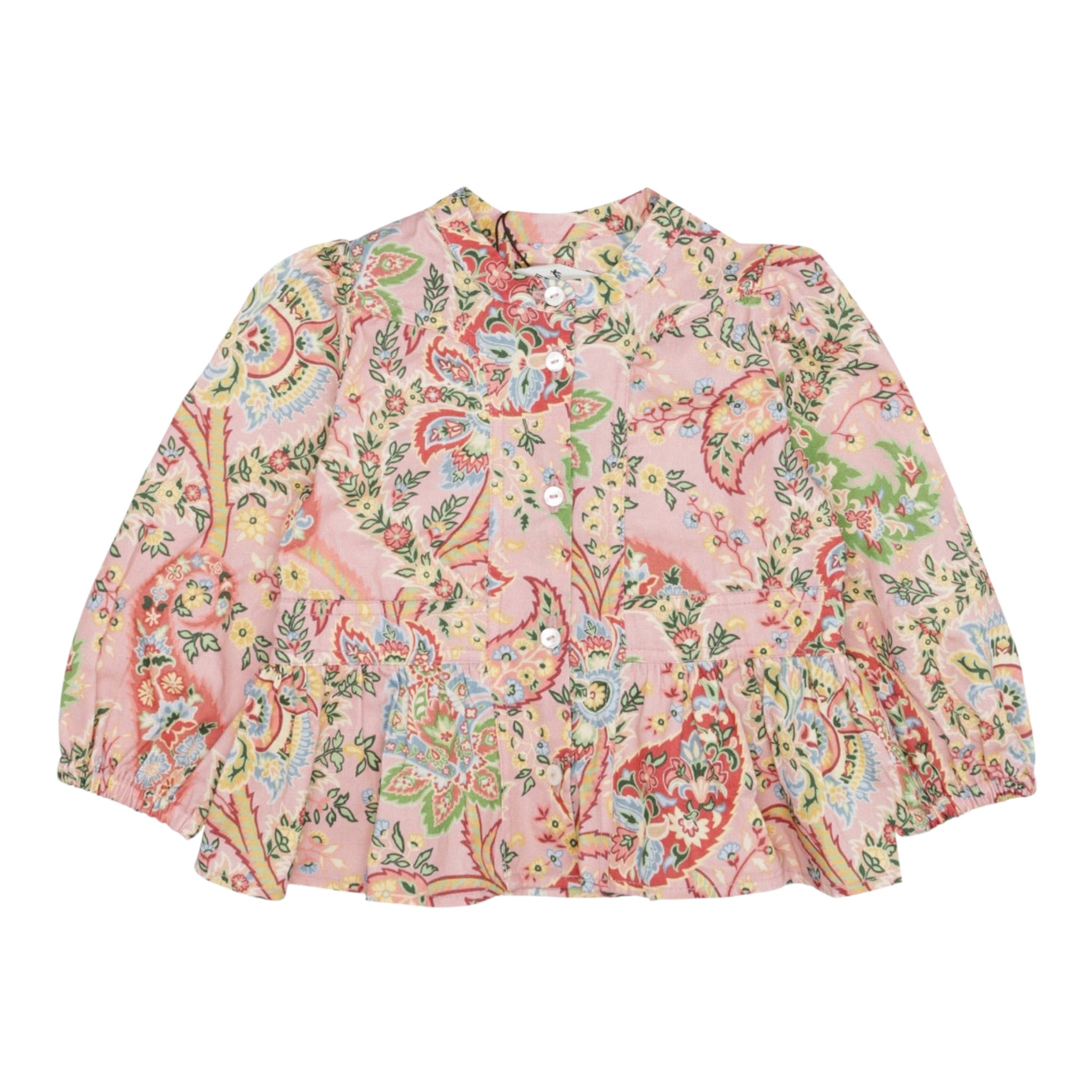 Etro Camicia tinta unita con Stampa Rosa per Neonata GV5020P0451 ROSA ETRO 