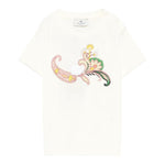 Etro T-Shirt Girocollo tinta unita con Ricami Bianco per Neonata GW8031 BIANCO ETRO 
