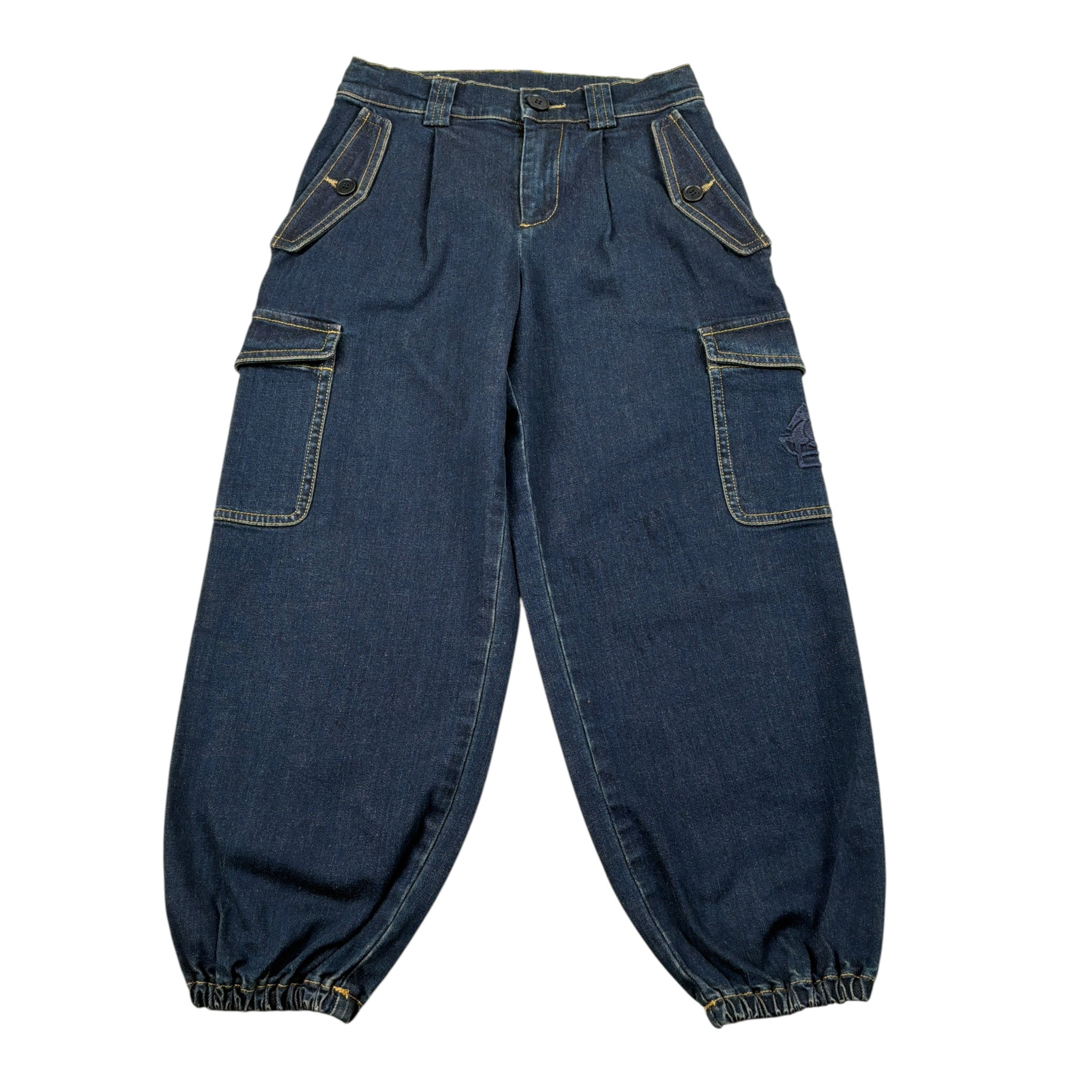 Etro Jeans tinta unita con Girovita Regolabile Blu per Bambina GX6Q80 BLU ETRO 