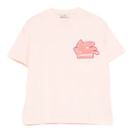 Etro T-Shirt tinta unita con Stampa Rosa per Bambina GX8P41 ROSA ETRO 