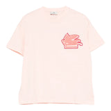 Etro T-Shirt tinta unita con Stampa Rosa per Bambina GX8P41 ROSA ETRO 