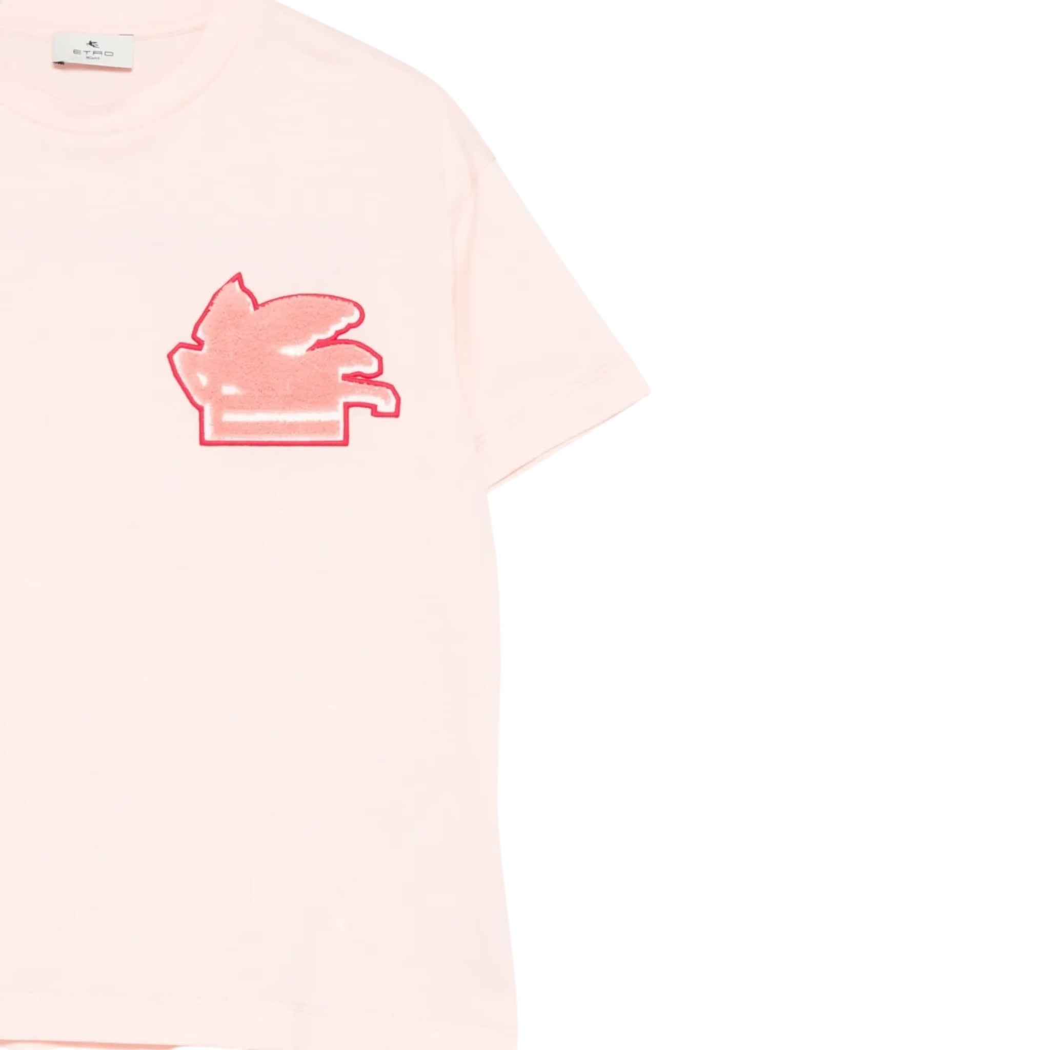Etro T-Shirt tinta unita con Stampa Rosa per Bambina GX8P41 ROSA ETRO 