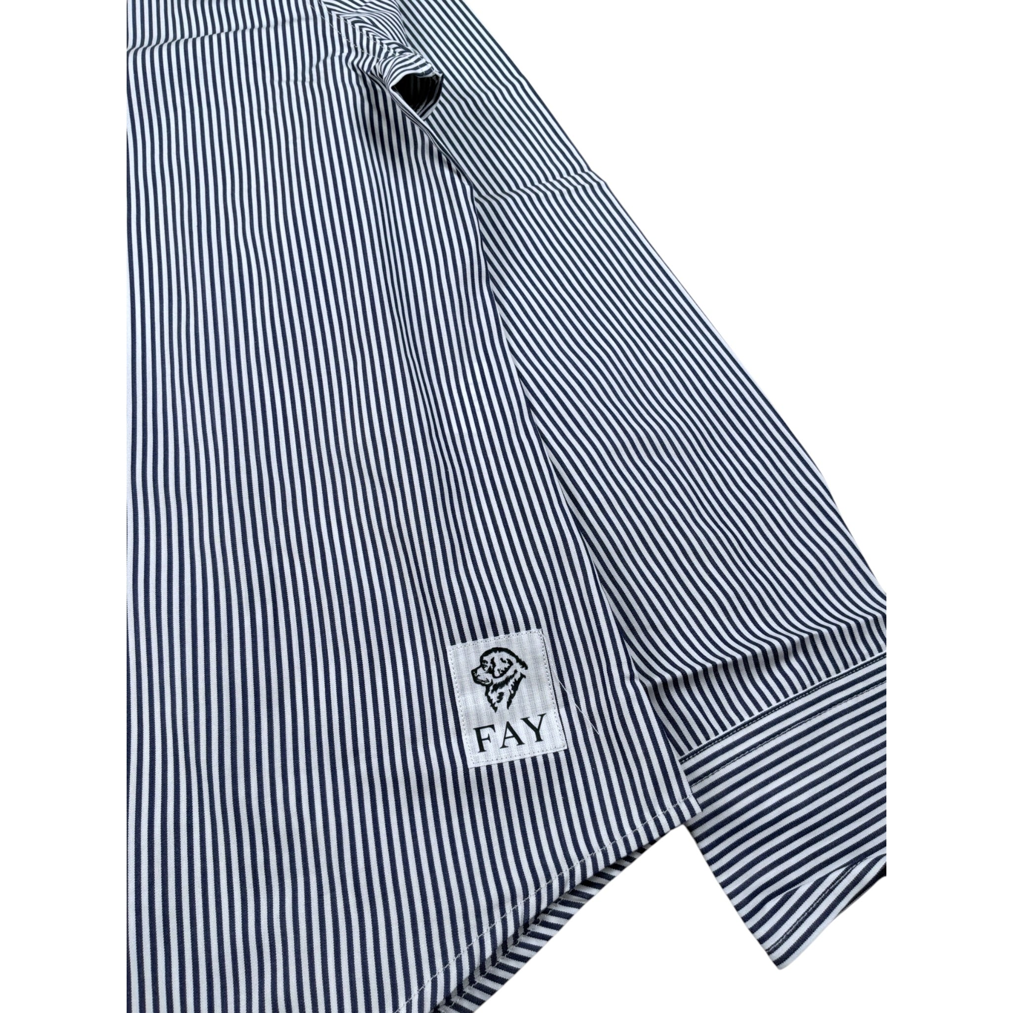 Fay Camicia Manica Lunga Fantasia A Righe Blu per Bambino 5Q5050 BLU FAY 