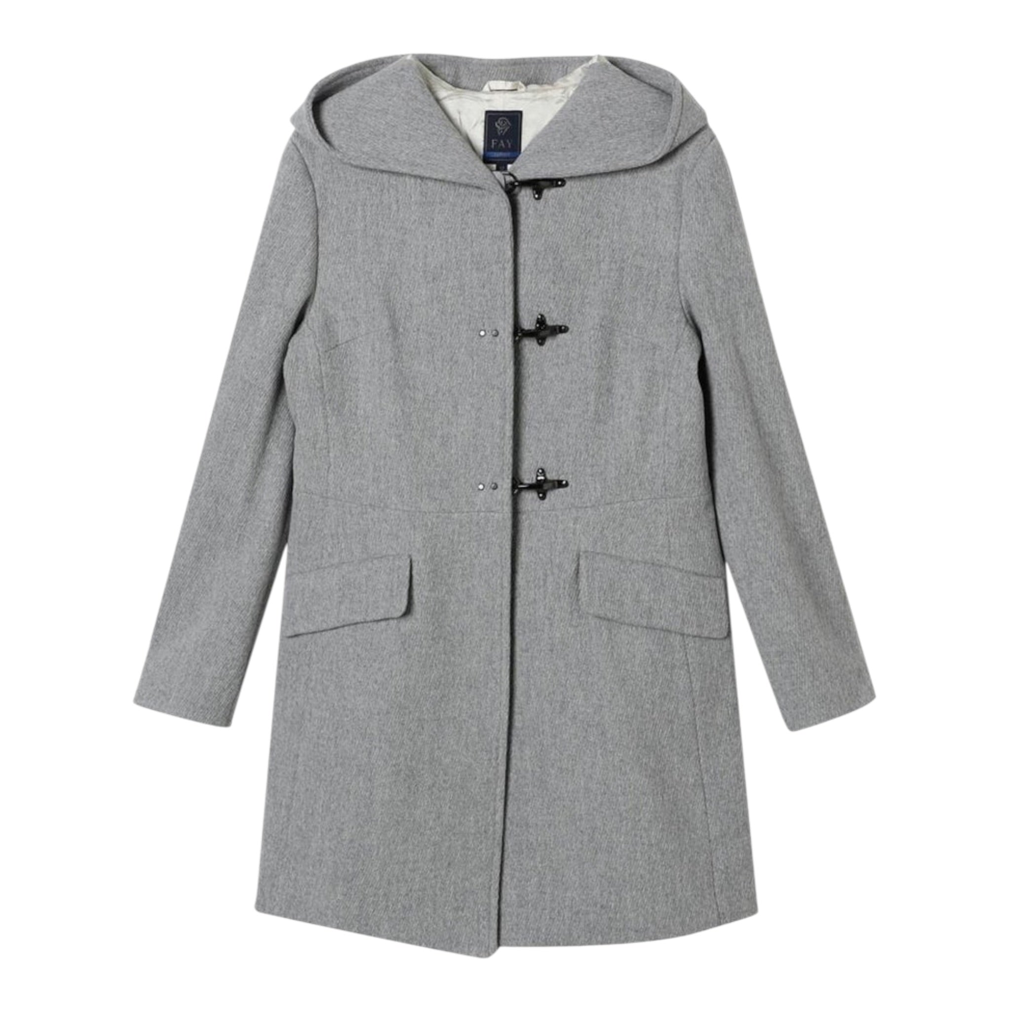 Fay Cappotto tinta unita con Bottoni Grigio per Bambino FV2A20 GRIGIO FAY 