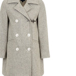 Fay Cappotto tinta unita con Bottoni Grigio per Bambino FX2A20E0225 GRIGIO FAY 