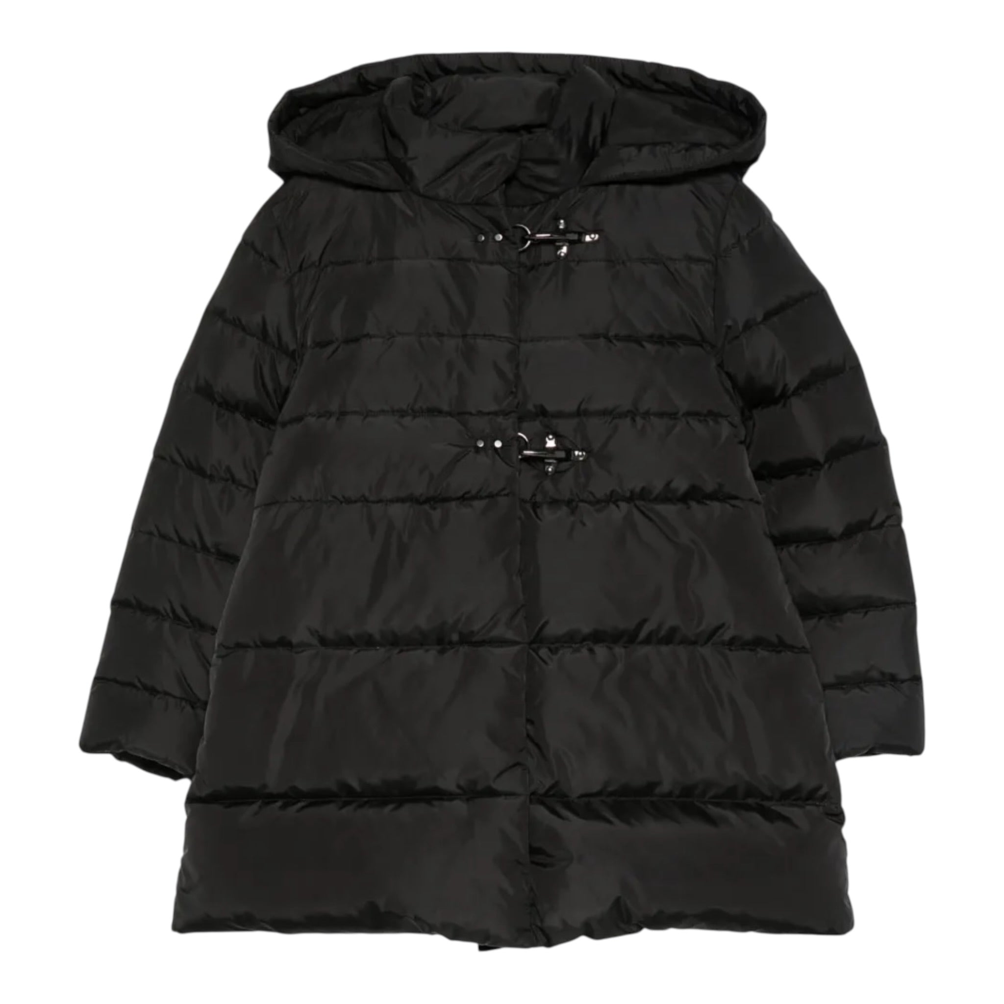 Fay Giubbino tinta unita con Cappuccio E Zip Nero per Bambino FX2B00N0397 NERO FAY 