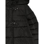 Fay Giubbino Modello Lungo tinta unita con Cappuccio Nero per Bambina FX2B00 NERO FAY 