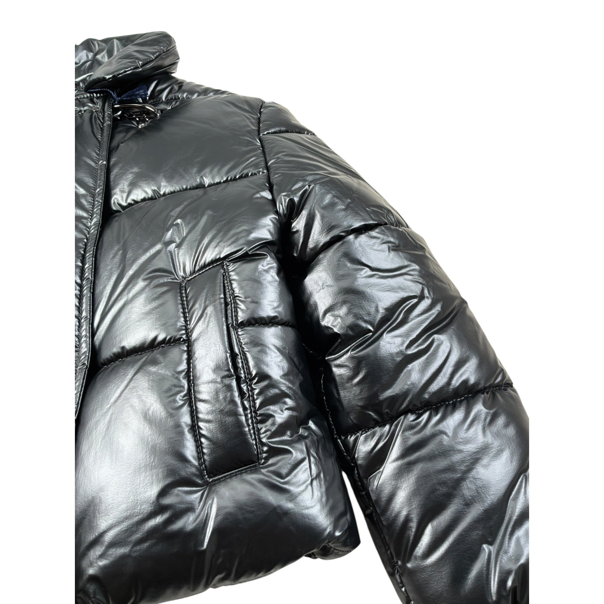 Fay Giubbino tinta unita con Zip Nero per Bambina FX2B37 NERO FAY 