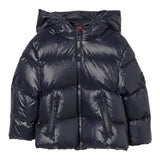 Fay Giubbino tinta unita con Zip E Cappuccio Blu per Bambino FX2P57 BLU FAY 