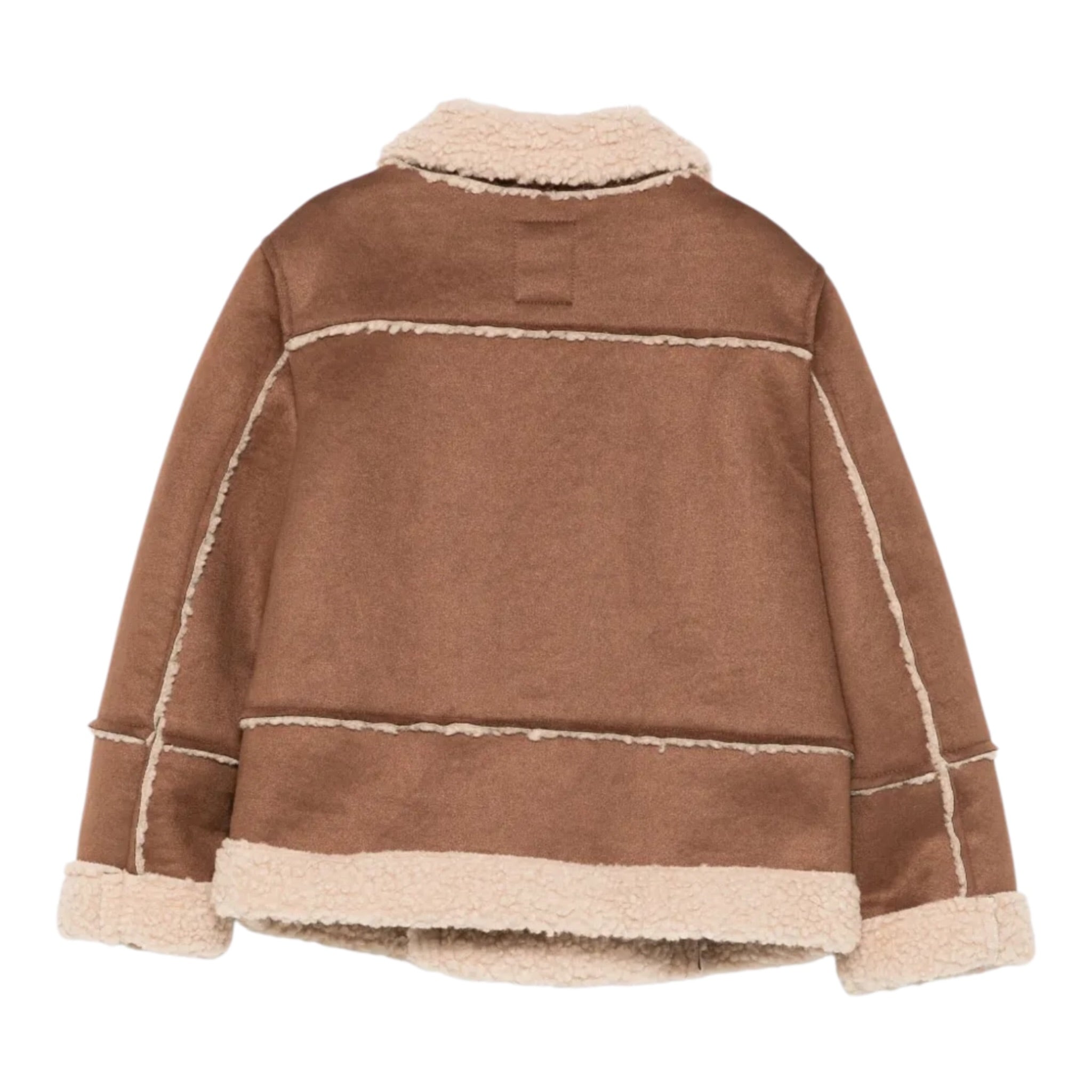 Fay Giubbino tinta unita con Pelliccia Modello Montone Marrone per Bambino FX2Q47H0066 MARRONE FAY 