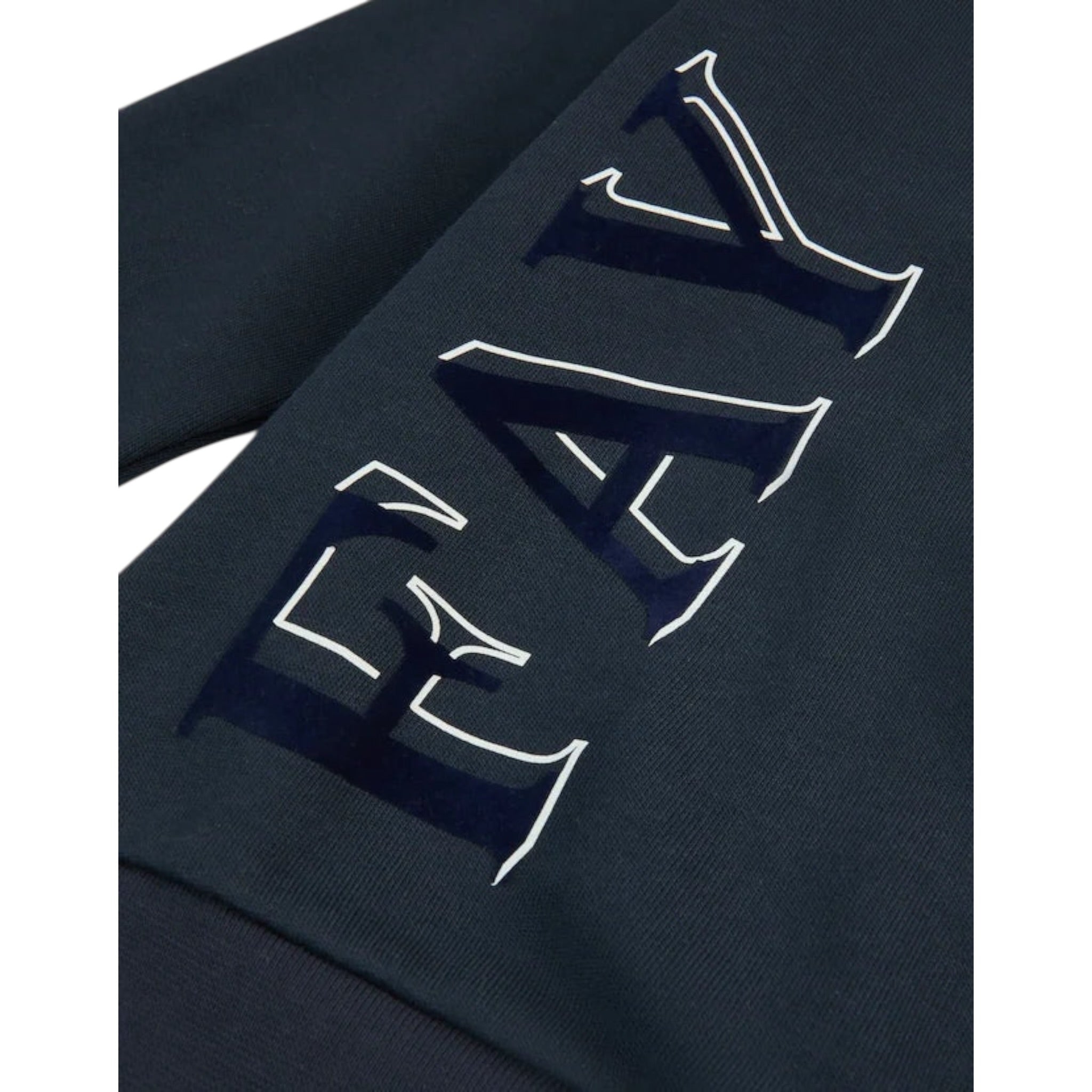 Fay Felpa Chiusa Girocollo tinta unita con Logo Blu per Bambino FX4P00 BLU FAY 
