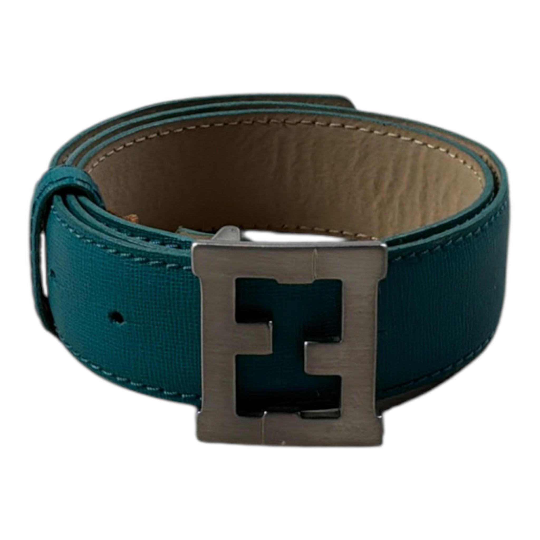 Fendi Cintura tinta unita con Fibia Verde per Bambina CA03462898L VERDE FENDI 
