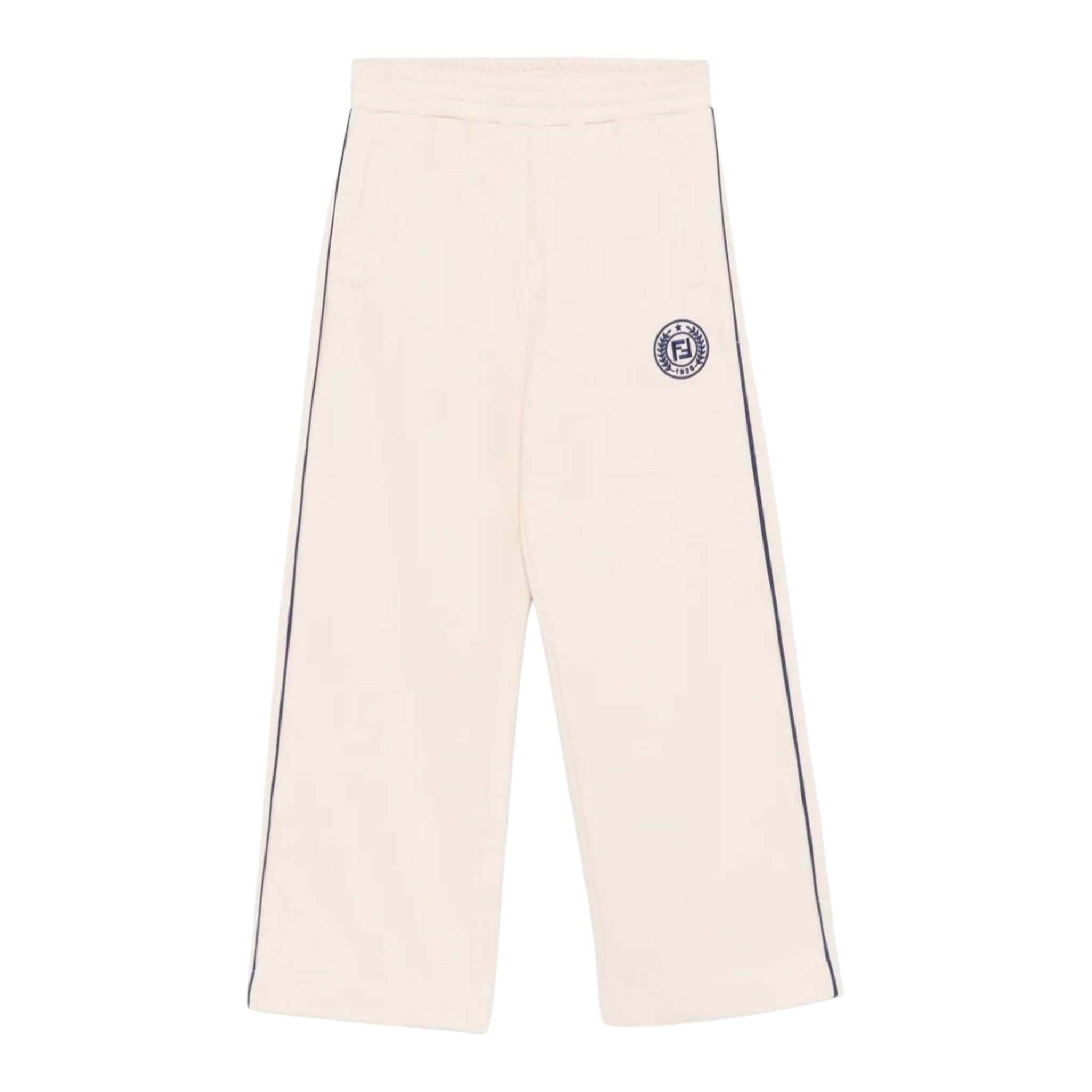 Fendi Pantalone tinta unita con Profili In Contrasto Modello Tuta Beige per Bambina JUF126 BEIGE FENDI 